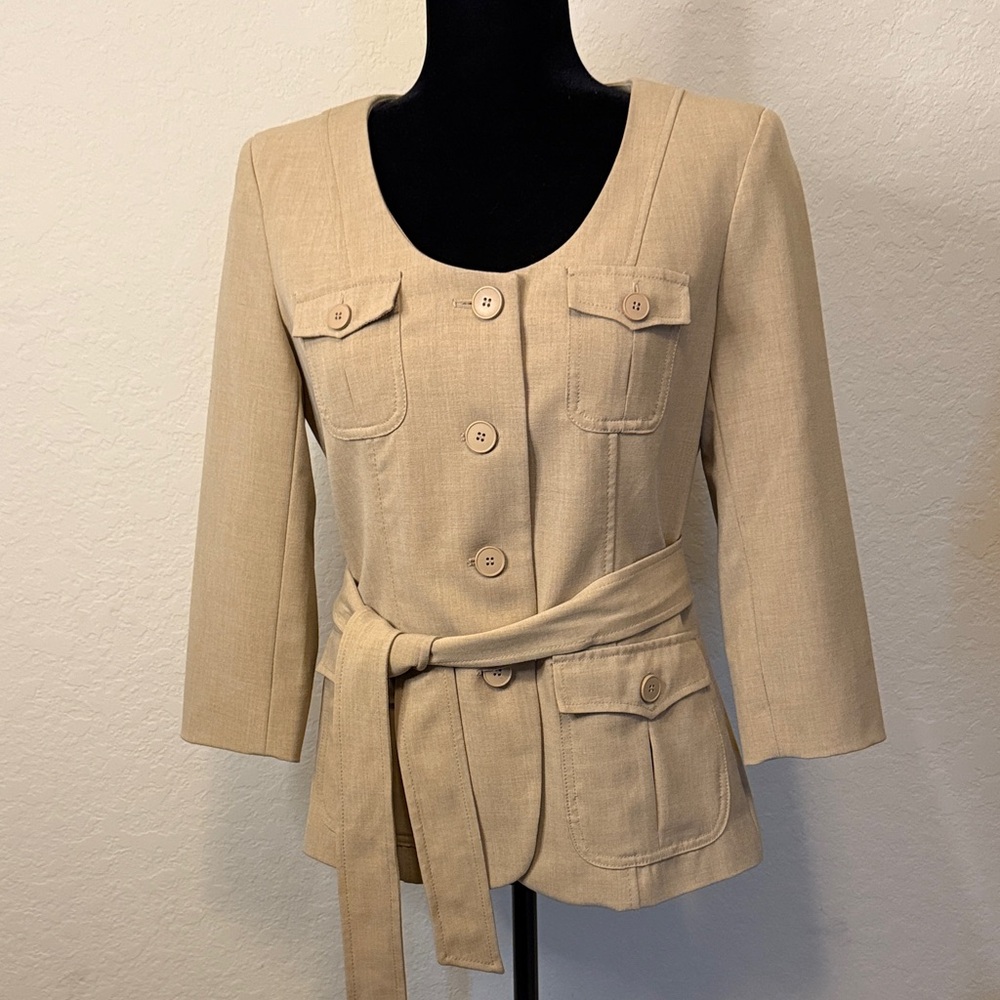 NWT New York & Company Beige Belted Blazer
